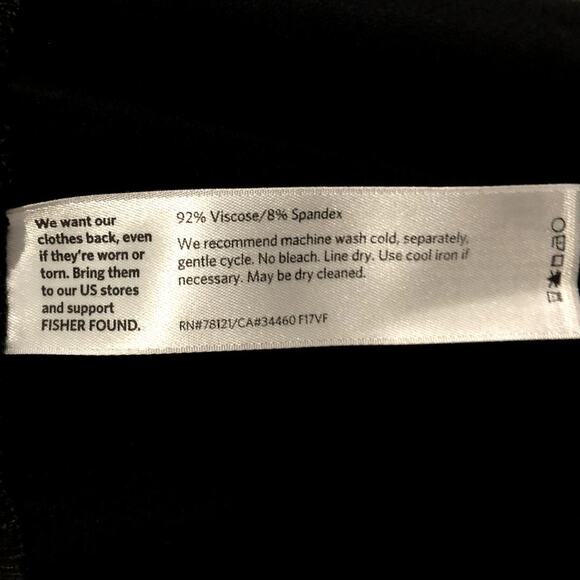 Eileen Fisher Viscose Jersey Round Neck Short Sleeve Dress Black Petite Large PL - Picture 5 of 6